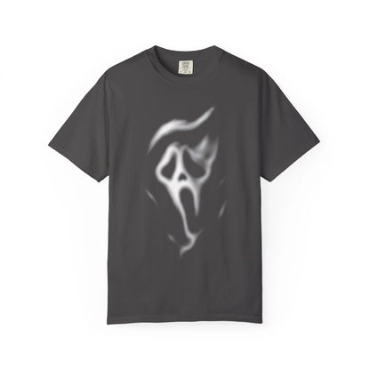 Ghostface Smoke Face T-Shirt , Comfort Colors Tee, Horror Mask Graphic, Spooky Halloween Tee